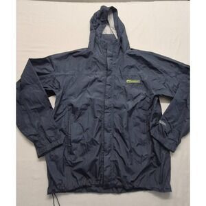 Southern Marsh‎ unisex navy blue field tec full zip hooded wind/rain jacket LG